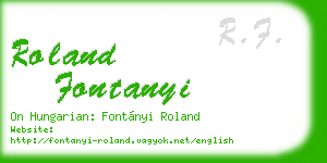 roland fontanyi business card